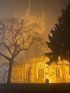 Wistow Church in Mist